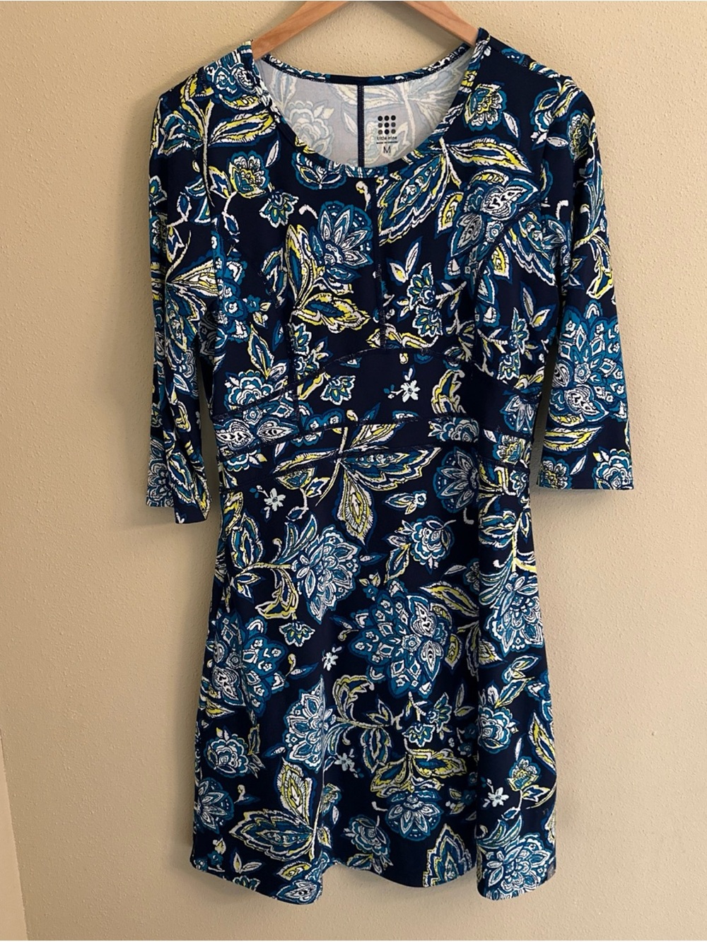 Title Nine Fit and Flare Dress Dream Navy Medium Athleisure Preppy Travel